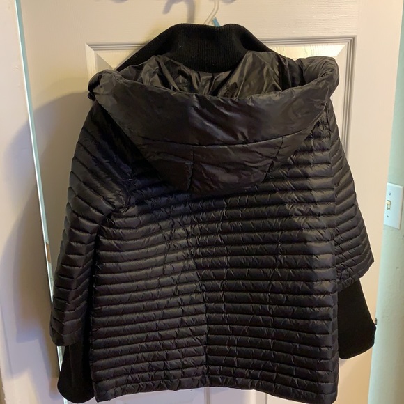 Donna Karan | Jackets & Coats | Black Cute Three Quarter Length Sleeve Puffer Coat | Poshmark